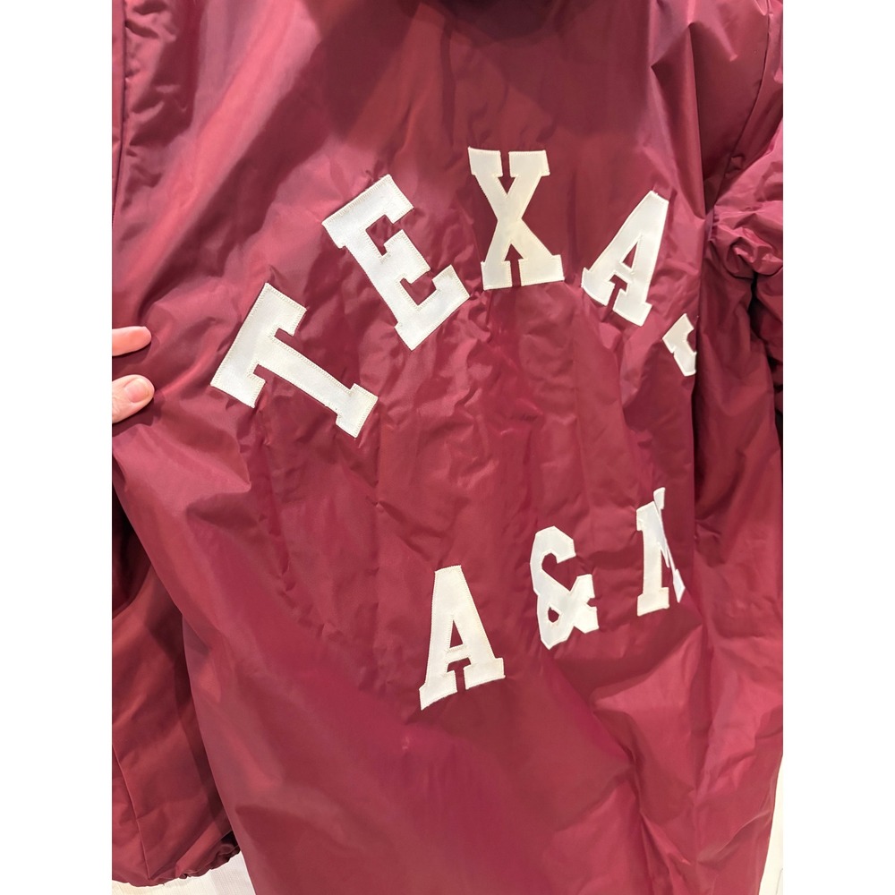Vintage Texas A&M Howe‎ Athletic Sideline Parka Jacket Maroon Fleece Lined XXL - Picture 2 of 10